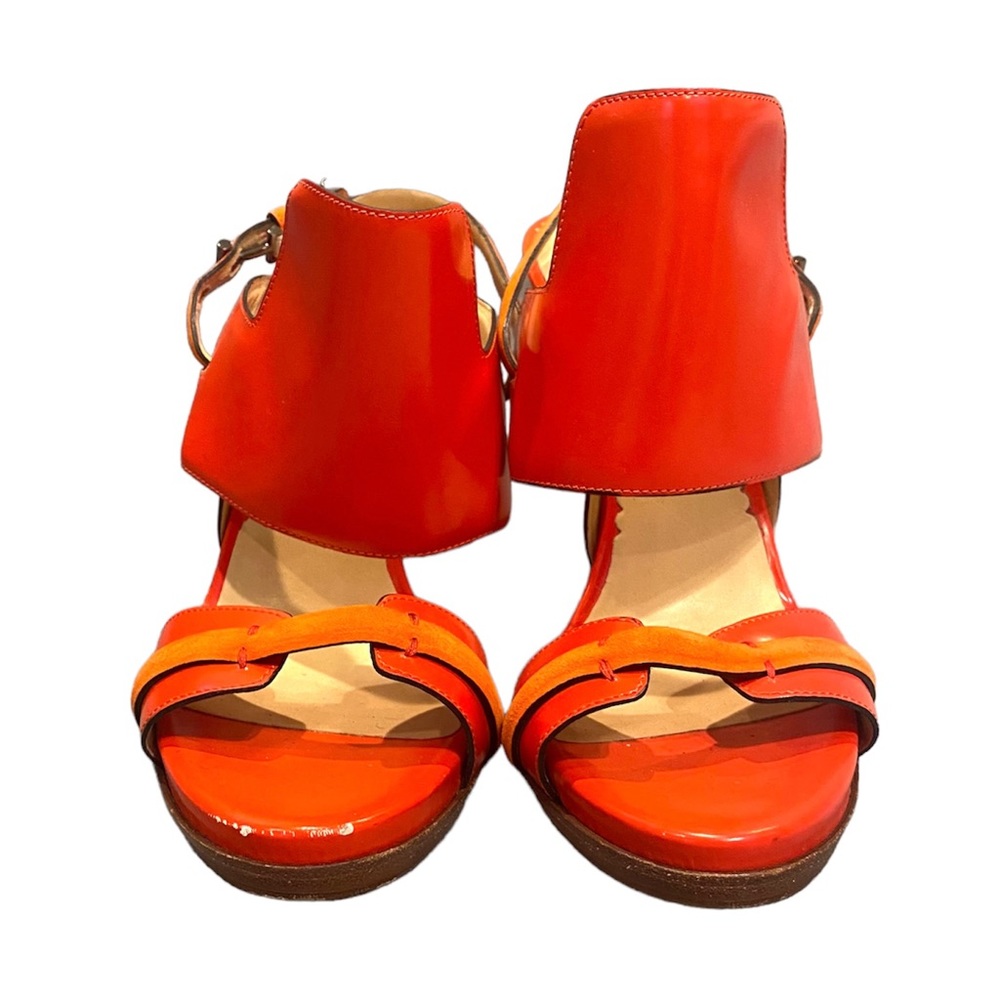 Reed Krakoff Solar Sandal Orange Stilettos Slingbacks Heels Pumps Sandals Sz 6.5 - Picture 4 of 7